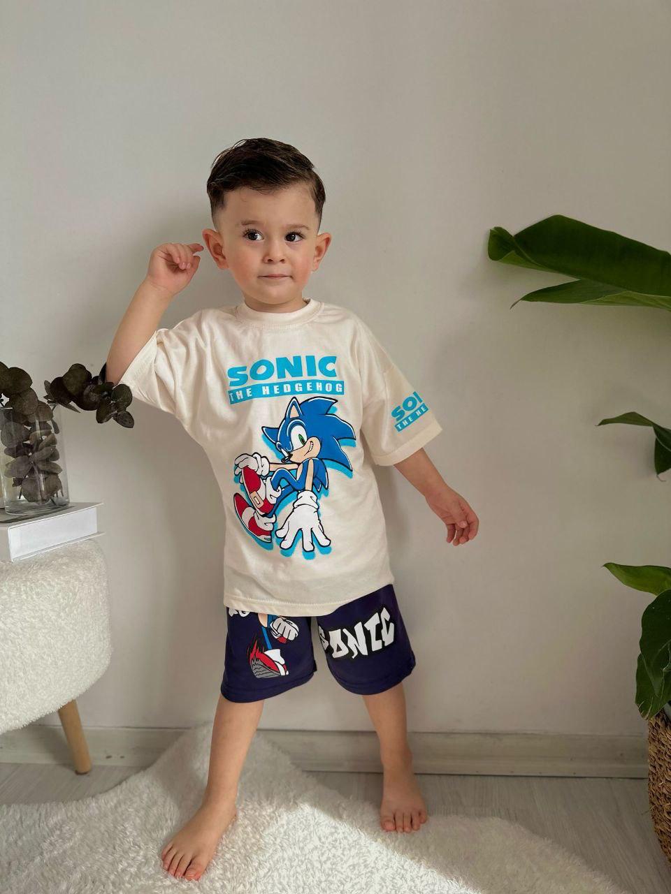Dark Blue Sonic Shorts Set