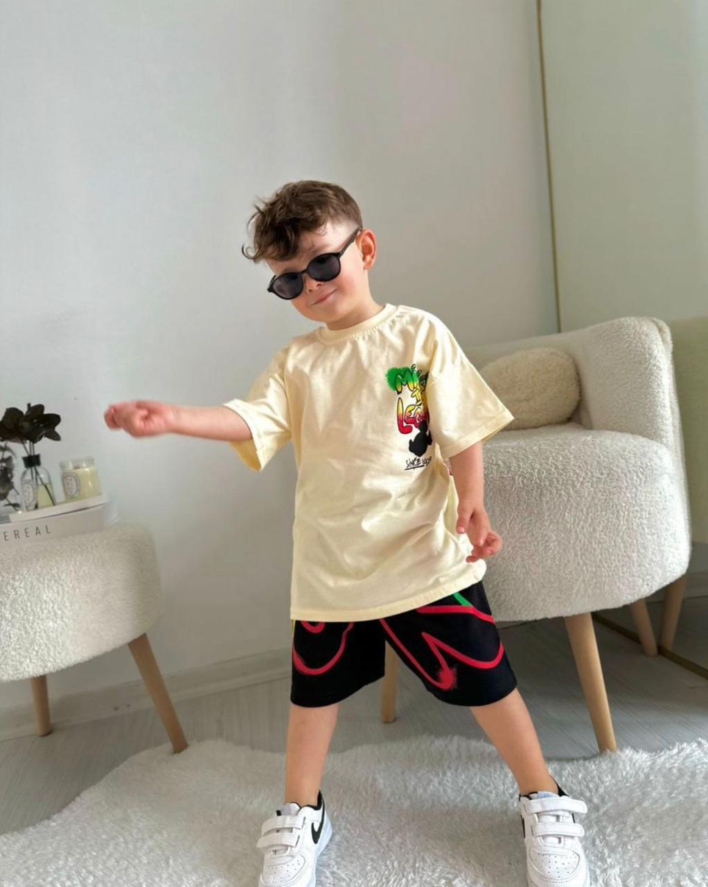 Mickey Caribbean Boys Shorts Set