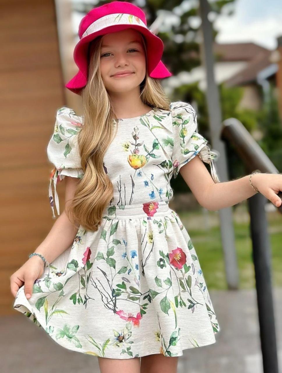 Fleur Printed Cotton Dress Set