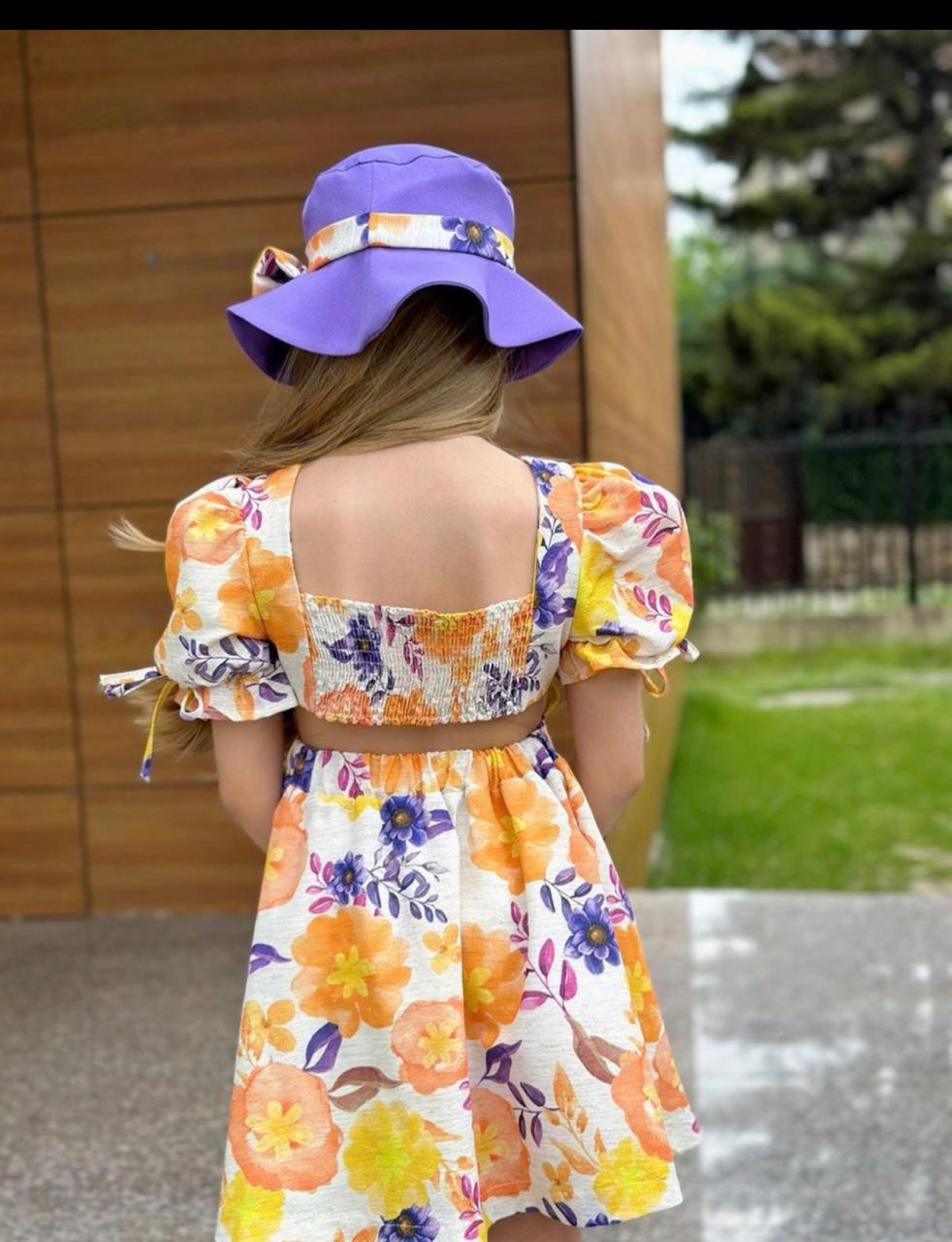 Fleur Printed Cotton Dress Set