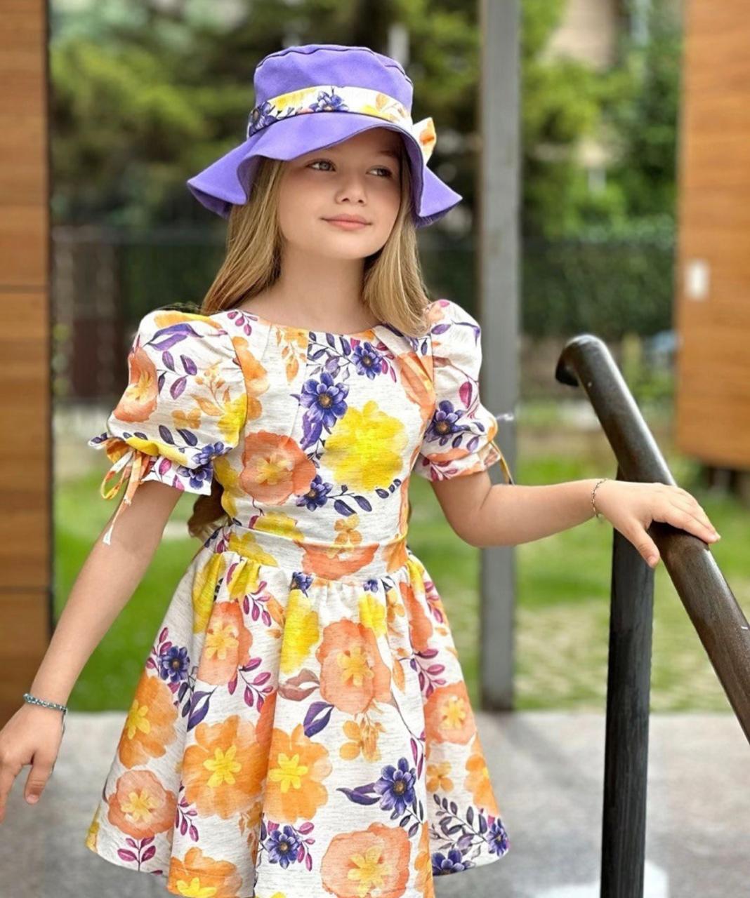 Fleur Printed Cotton Dress Set