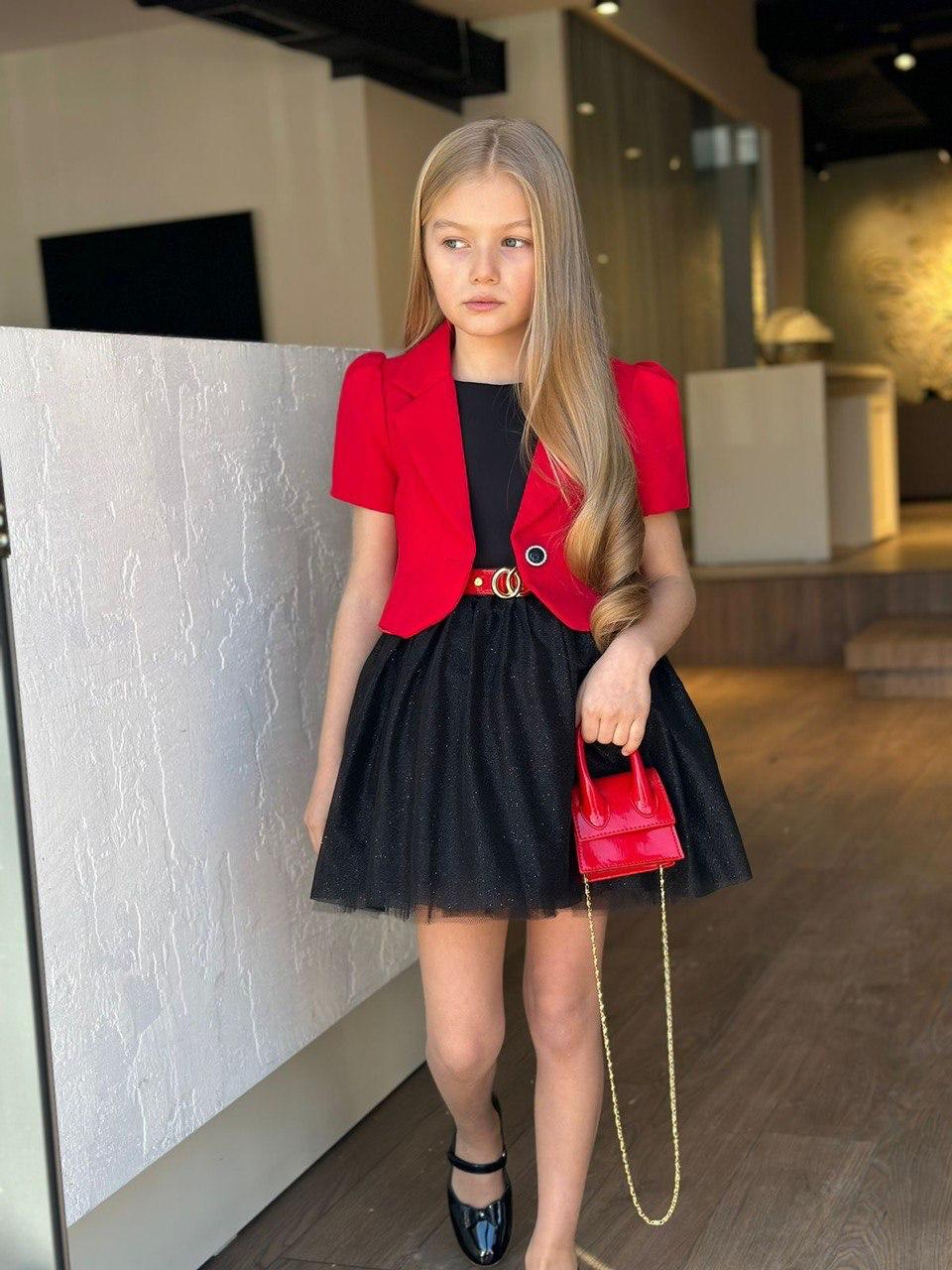 Eloise Black & Red Dress Set