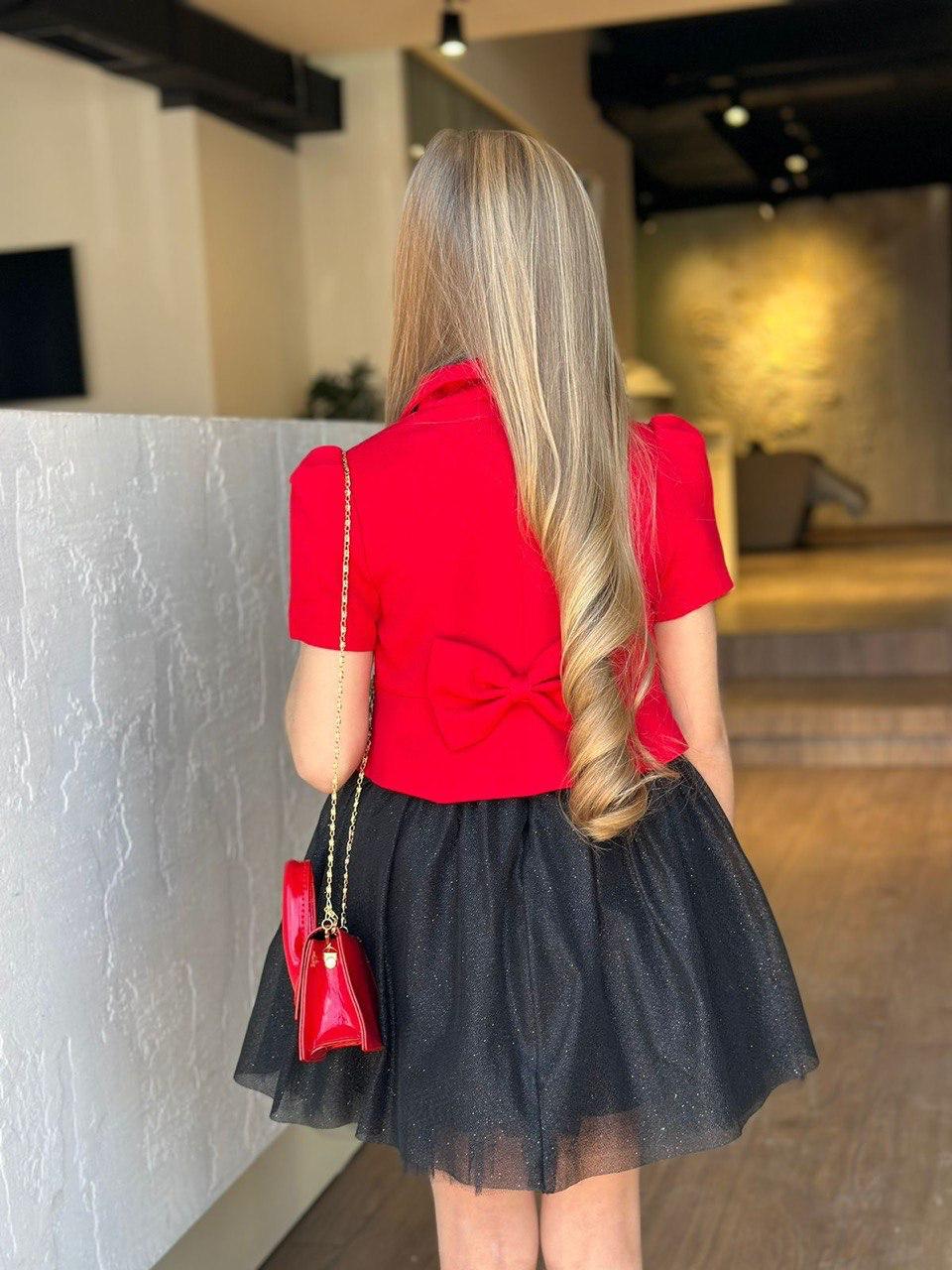 Eloise Black & Red Dress Set