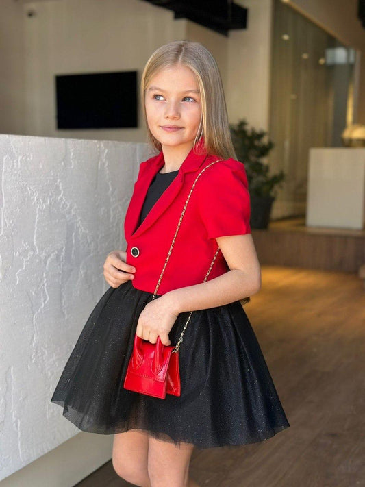 Eloise Black & Red Dress Set