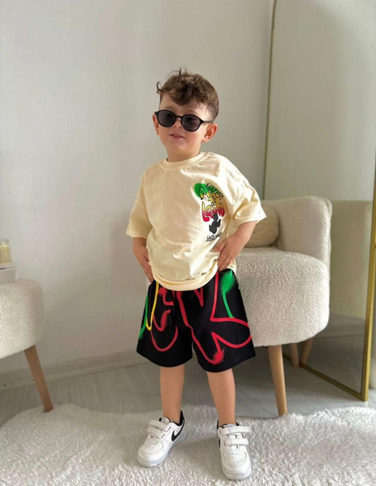Mickey Caribbean Boys Shorts Set