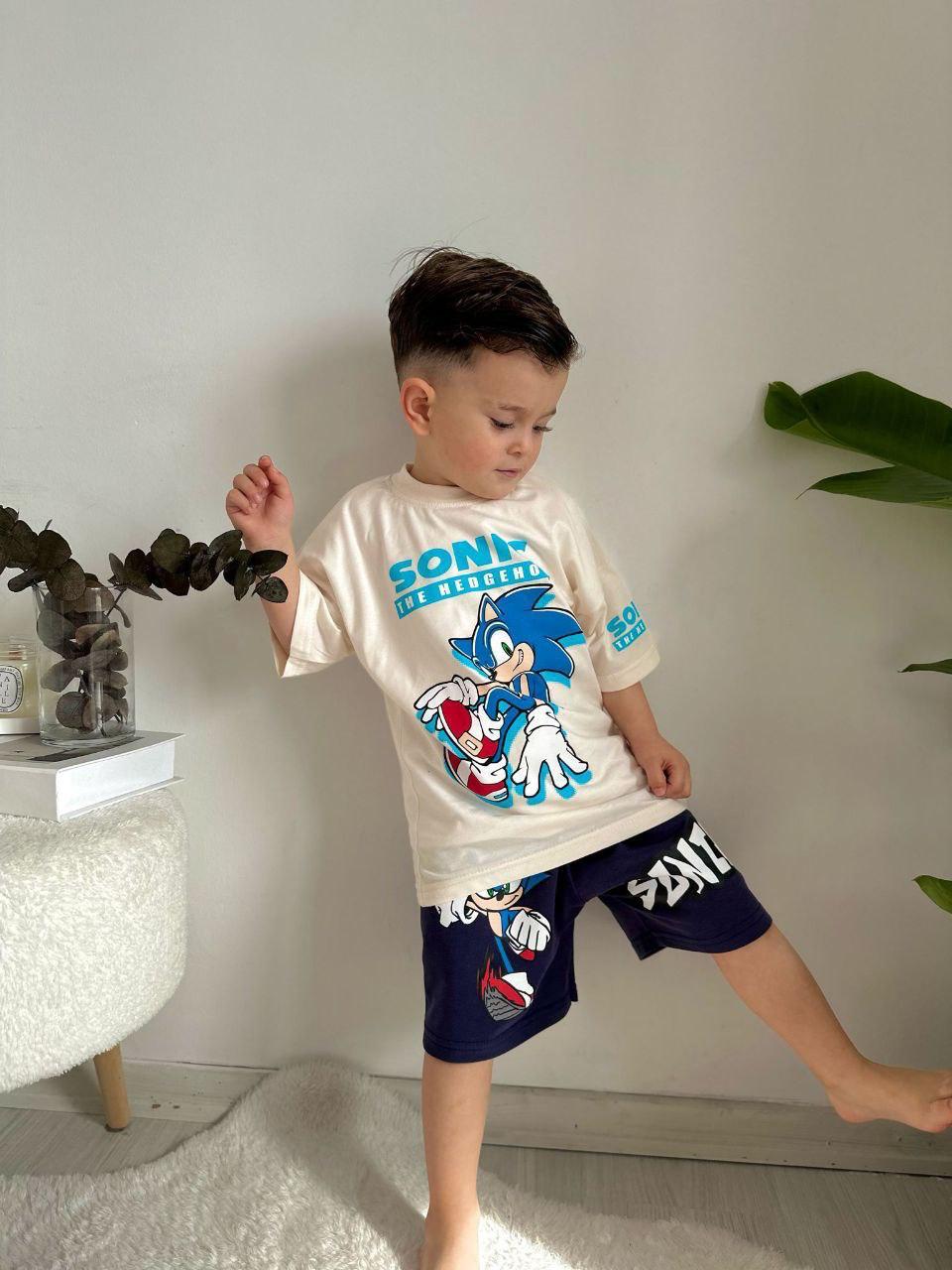 Dark Blue Sonic Shorts Set